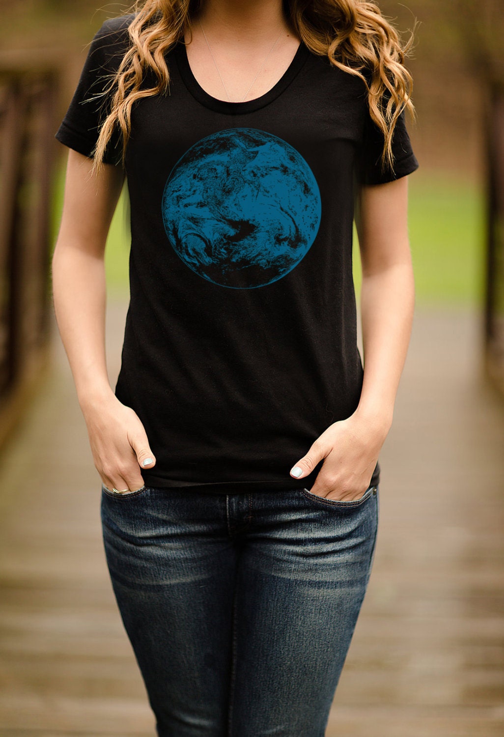 Women's Earth T Shirt Earth from Outer Space Etsy