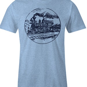 Antique Train T Shirt - American Apparel Men&#39;s Poly Cotton T-Shirt - Item 2347
