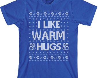 Frozen T Shirt, I like Warm Hugs, Christmas T Shirt, Holiday T Shirt, Frozen, Unisex Cotton T Shirt - Item 2716