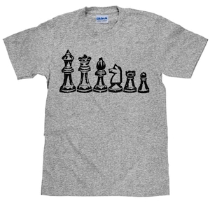 Unisex Schach T-Shirt - Schachfiguren T-Shirt - Artikel 1211