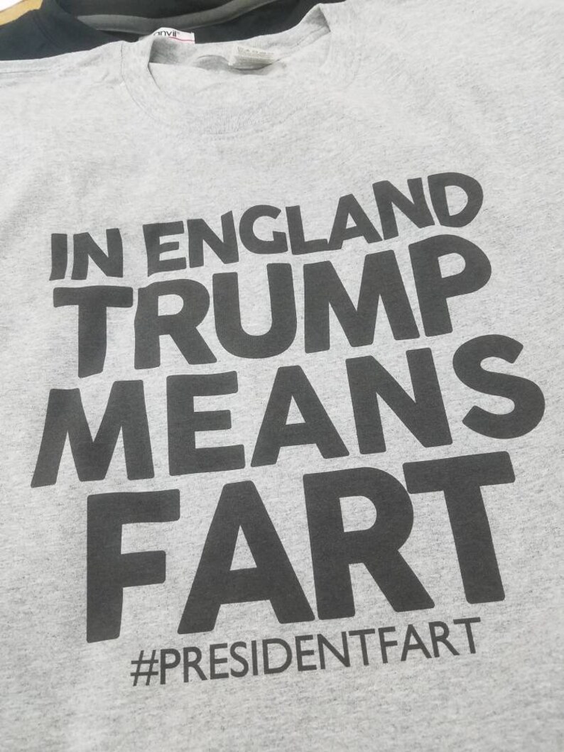 T-shirt Uomo Donald Trump Scorreggia &ndash; Divertente, 100% Cotone, Nuova Con Etichette