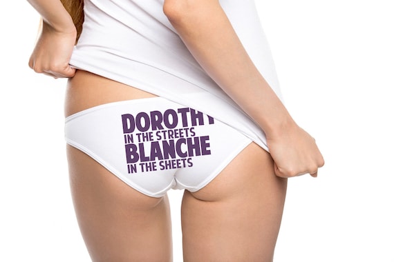 Funny Panties, Dorothy in the Streets Blanche in the Sheets Panties, American  Apparel White Cotton Bikini, Womens Underwear Item 2687 -  Israel