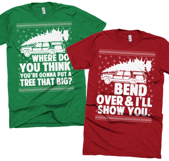 Matching Couple Christmas Shirt Set Where Do You Think | Etsy