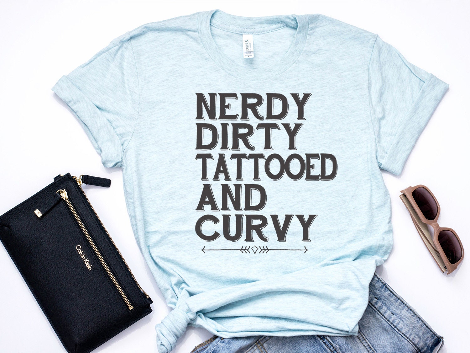 Nerdy Dirty Tattooed Curvy Tattoo Shirt Tattooed Nerdy | Etsy