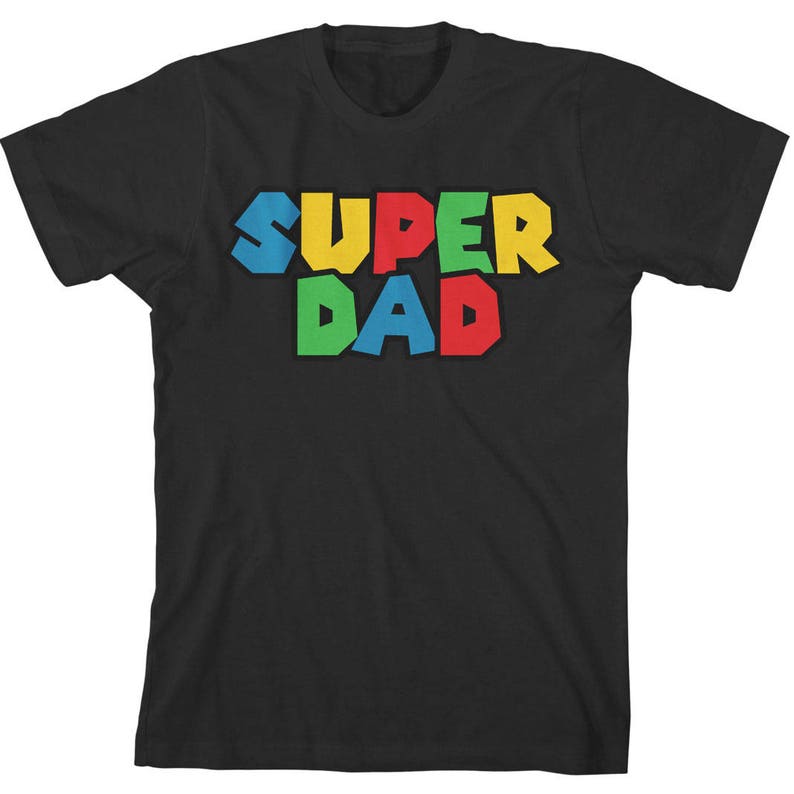 Super Dad Shirt Mario Dad Father's Day Shirt. Superhero Etsy
