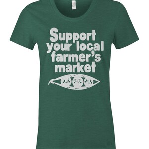 Shop Lokaal Shirt - Support Your Local Farmer&#39;s Market - Soft American Apparel Women&#39;s Poly Cotton TShirt - Item 2073