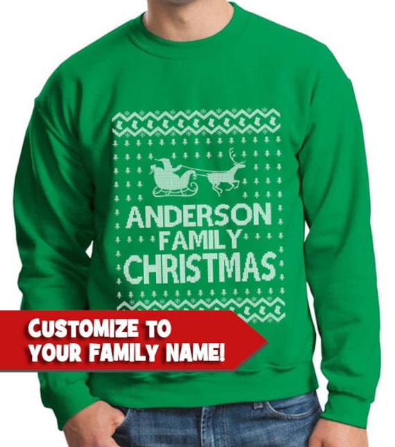 The Chivery Christmas Shirt 2022 Personalized Family Name Christmas Sweatshirt Ugly Christmas | Etsy  Singapore