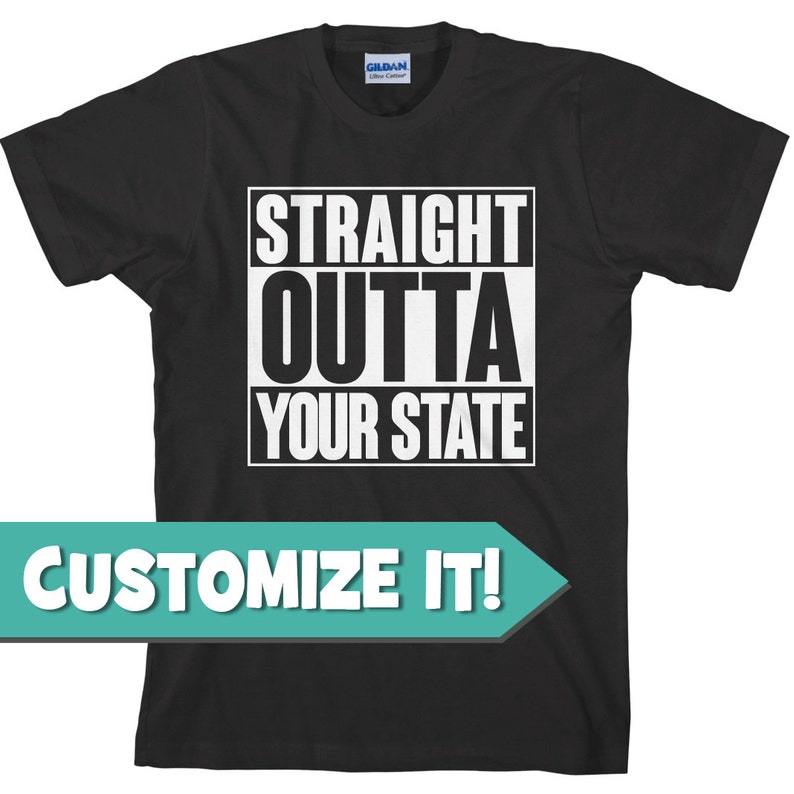 Straight Outta Compton T Shirt Custom City or State Tshirt - Etsy