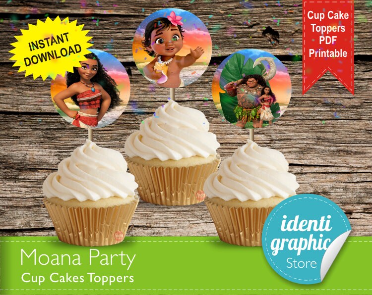 Moana Cupcakes Toppers Moana Birthday Moana Theme Toppers Etsy Moana Cupcakes Toppers Moana Birthday Moana Theme Toppers Etsy