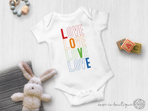 Love Onesie® Gay Pride Onesie® Rainbow Baby Infant | Etsy