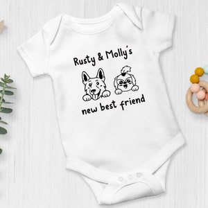 New Best Friend Personalized Dog Onesie® | Custom Dog Breed Onesie