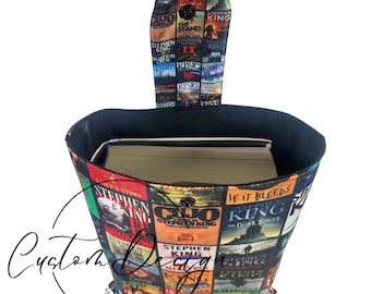 Stephen King Book Large Sleeve with Flap Closure/Padded Book Sleeve/Book Cover/Bookish Gift/Horror Book Sleeve/For The Stephen King Fan