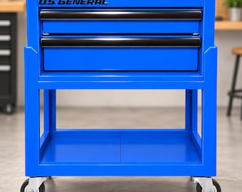 Mini Toolbox Cart With Wheels, Rolling Tool Chest Stand, Mini Tool Box Organizer Cart, Garage Workbench Storage, 3D Printed Tool Cart