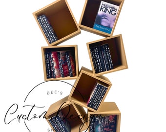 Balancing Cubes Mini Bookcase / Mini Brands Books / Mini Books / Bookshelf / Miniatures / Doll House Furniture