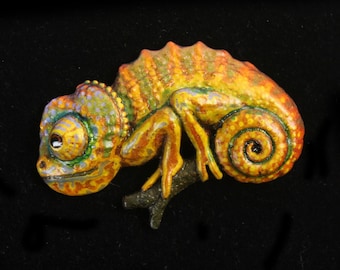 Chameleon Pin Brooch