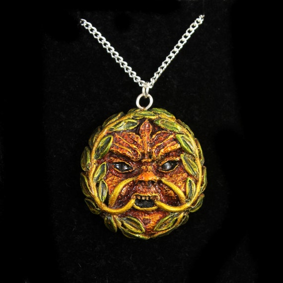 Green clearance man necklace
