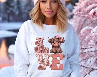 Highland Cow Love Sweatshirt