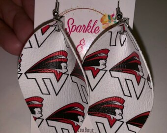 Tusky Valley Faux Leather Earrings