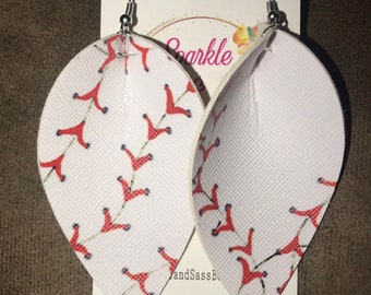 Baseball Dangle Earrings