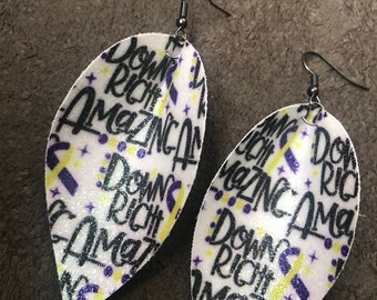 Sparkle Down Syndrome Awareness Earrings