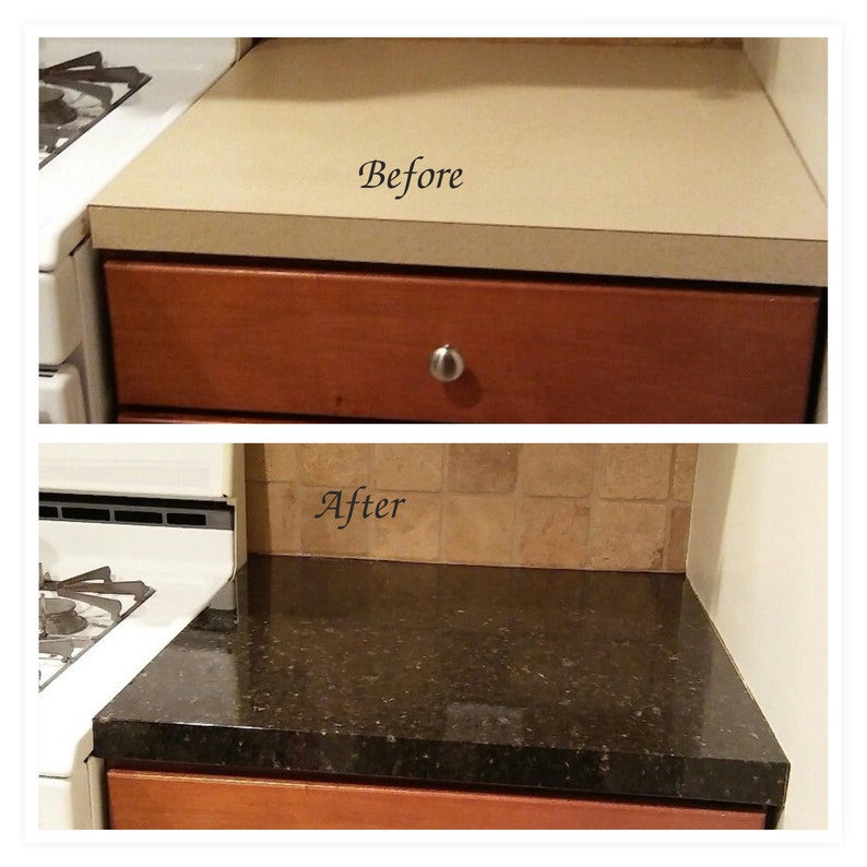 Instant L And Stick Black Granite Marble Countertop Vinyl Self Adhesive Faux Counter Top Not Contact Paper