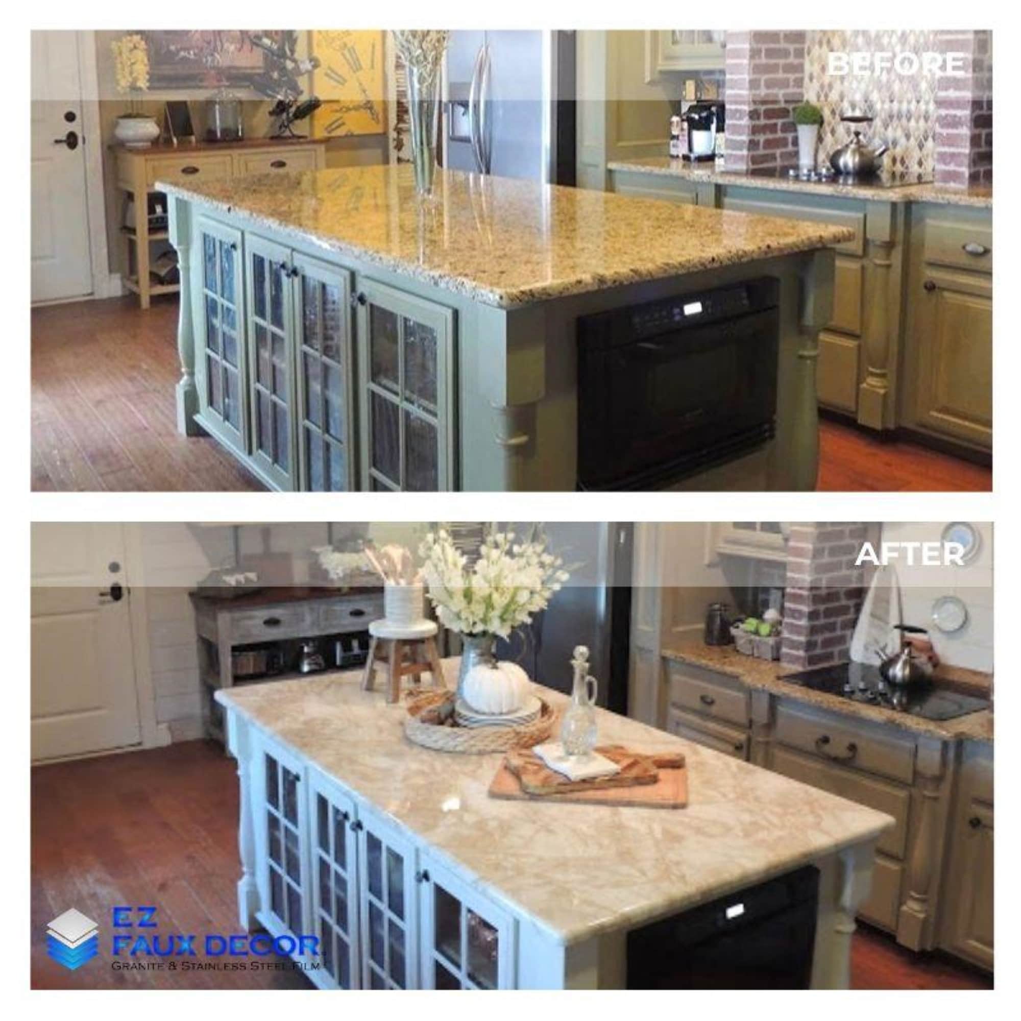 Faux Granite Countertops Peel And Stick Reviews Countertops Ideas