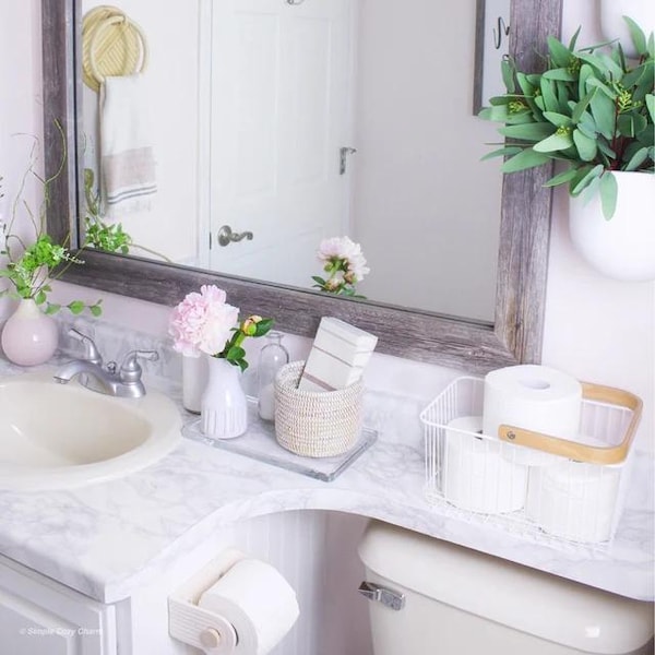 White Marble Contact Paper: Waterproof Vinyl, Peel and Stick Countertop Cover