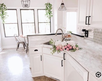 White Marble Contact Paper: Waterproof, Peel and Stick Countertop Vinyl