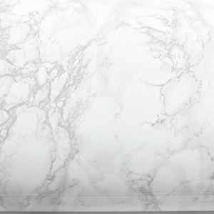 Ez Faux Decor White Gray Marble Peel and Stick Kitchen Countertop Vinyl Wrap
