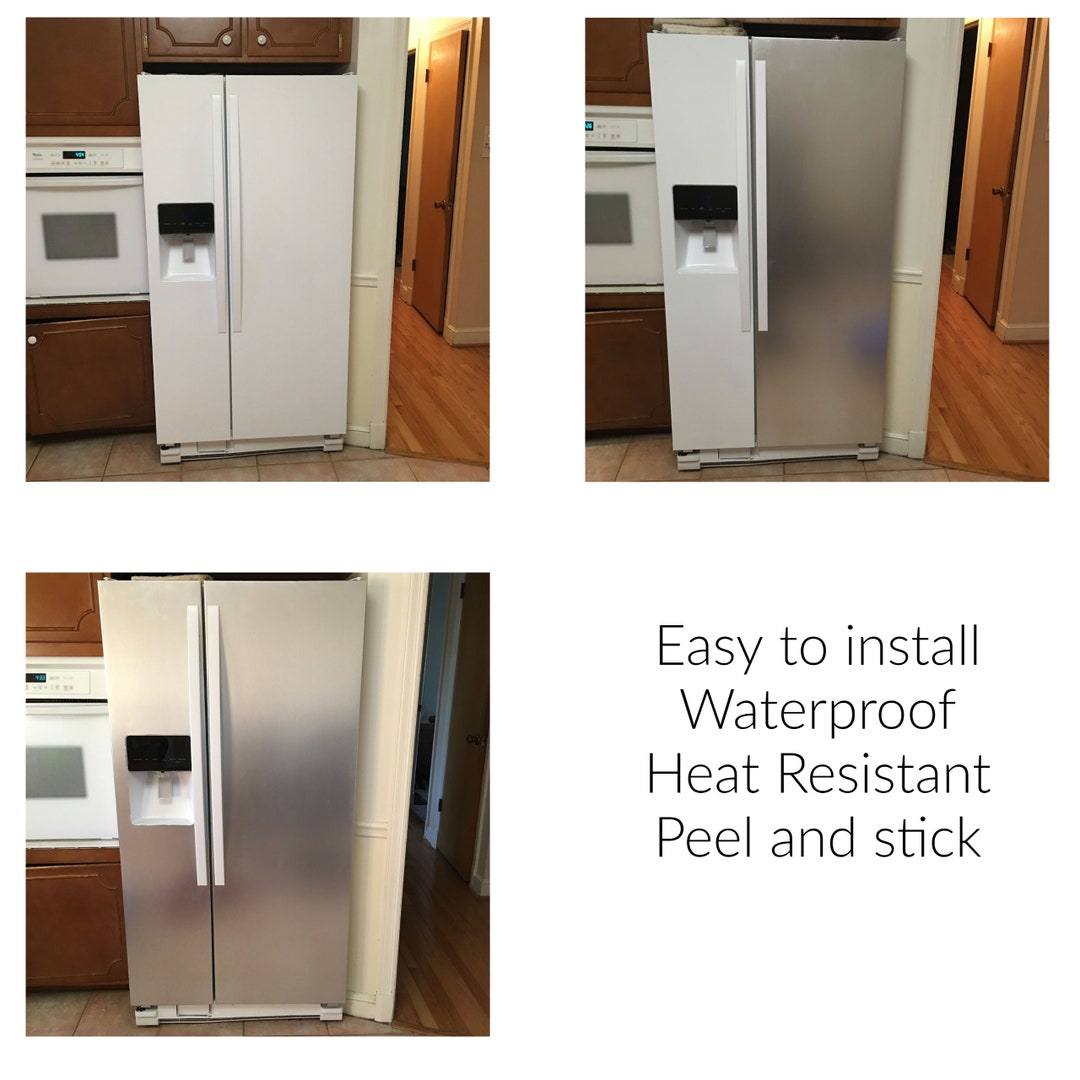Refrigerator Wrap Vinyl Dishwasher Cover Stainless Steel Peel and Stick  Contact Paper Fridge Wrap Oven Cover Update Appliances Waterproof - Etsy