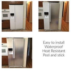 Brushed Stainless Steel Refrigerator Cover Give Your Old Fridge New Life  With a Fridge Skin 
