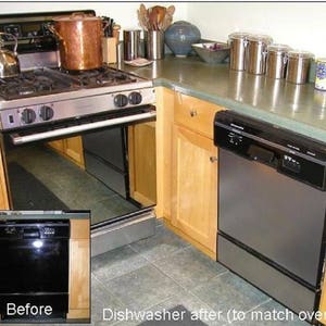 Ezfauxdecor Stainless Steel Dishwasher Update Cover Door Panel Cover Film for Appliances, Repair, Scratchproof Not Thin Contact Paper