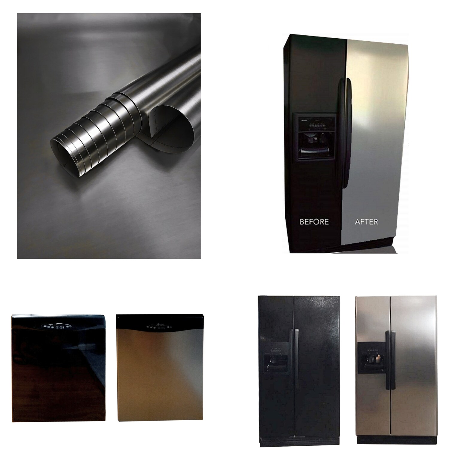 Peel & Stick Stainless Steel Dishwasher Appliance Wrap Cover Etsy Canada