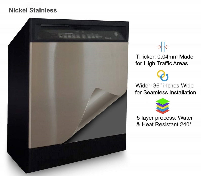 Update Dishwasher to Stainless Steel Self Adhesive Vinyl Etsy