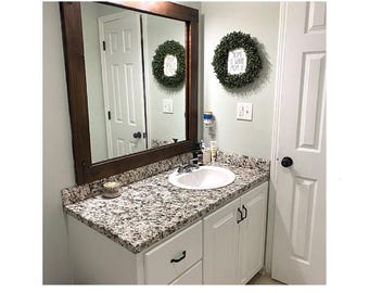 Ez Faux Decor Peel and Stick Countertop Wrap Self Adhesive White Black Granite Contact Paper for Countertops Waterproof Vinyl Laminate Sheet