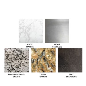 Ez Faux Decor Peel and Stick Sample Pack Decorative Vinyl PVC Marble Granite Stainless Steel Kitchen Update Not Thin Contact Paper