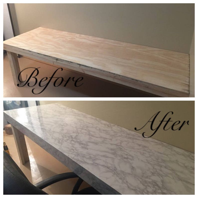 Ez Faux Decor Peel And Stick Countertops Marble Contact Paper Etsy