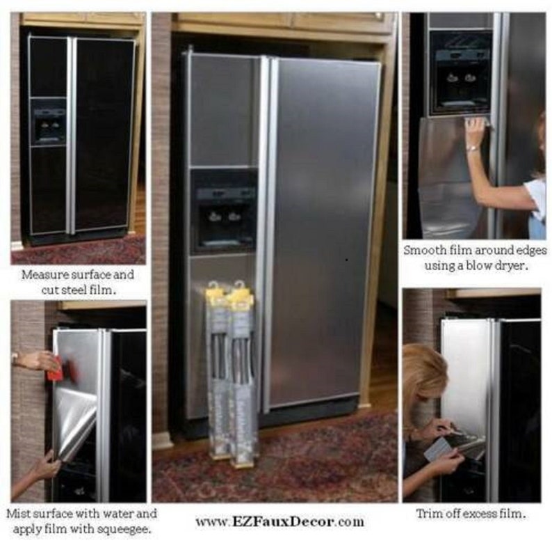 Peel & Stick Stainless Steel Dishwasher Appliance Wrap Cover Etsy Canada