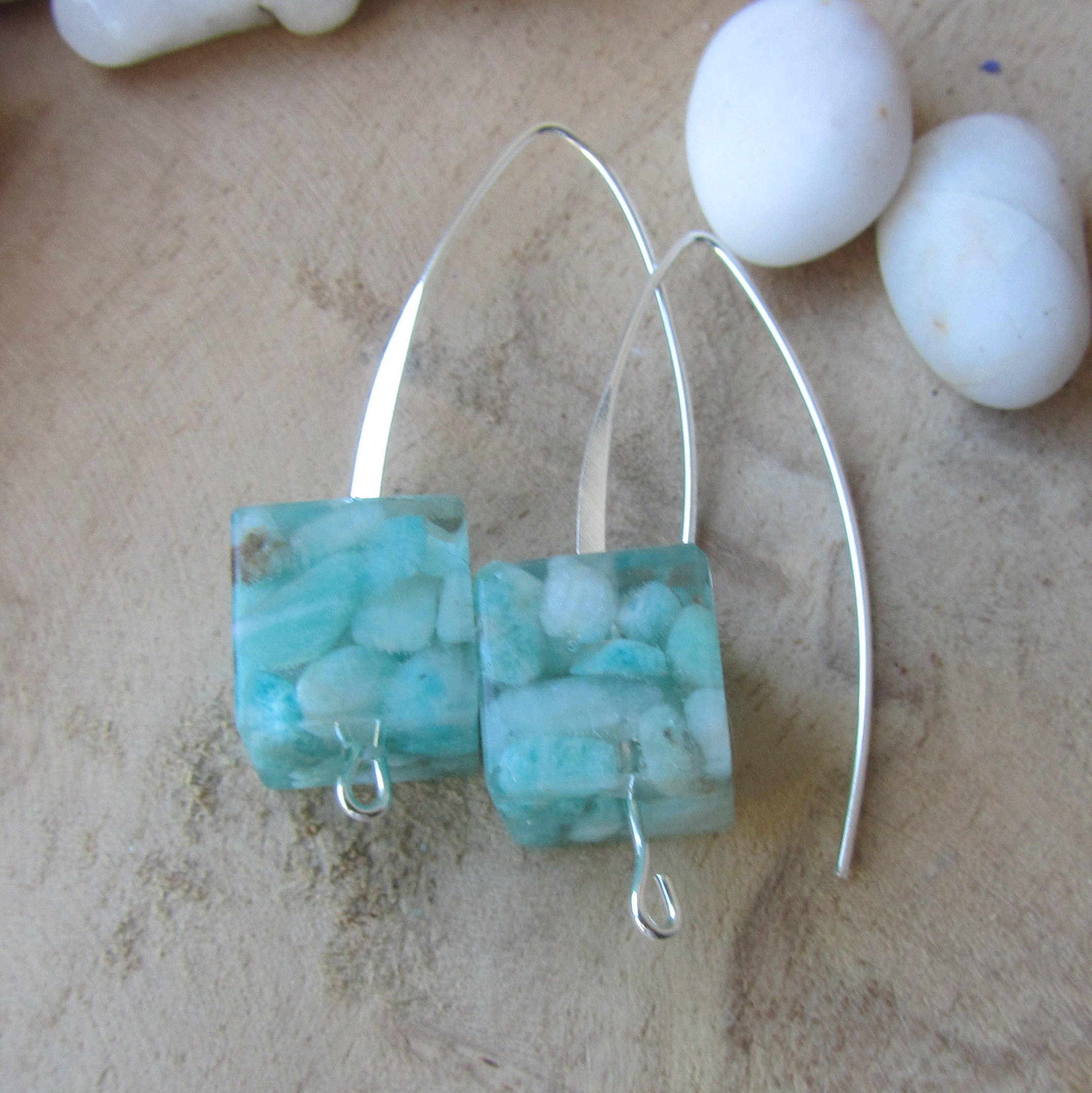 real stone earrings