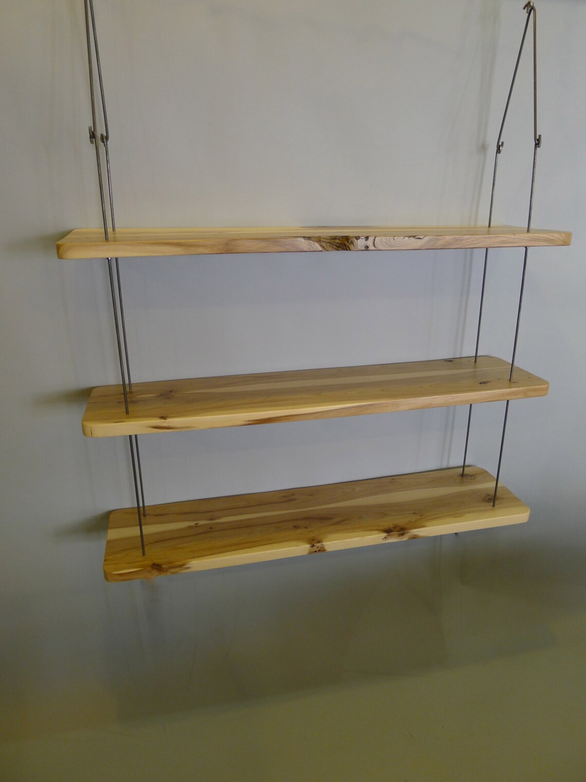 Rustic Hanging Wood Shelves Etsy