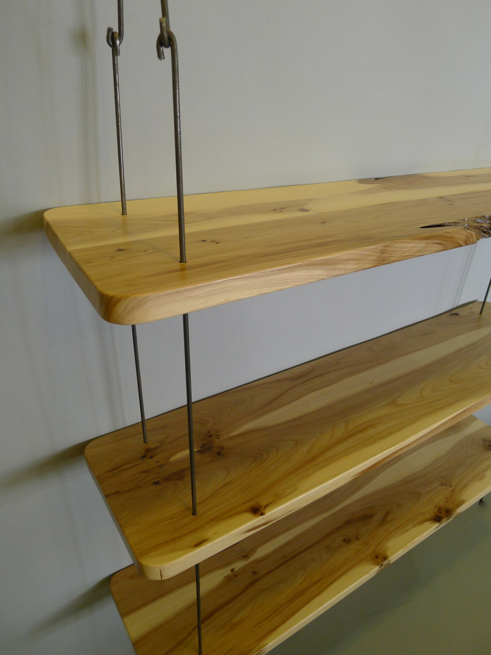 Rustic Hanging Wood Shelves Etsy
