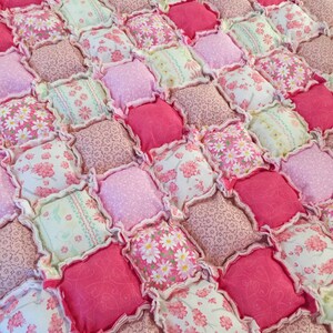 Beautiful Baby / Toddler Girl Puffy Rag Quilt KITS, Handmade by Shea L. image 2