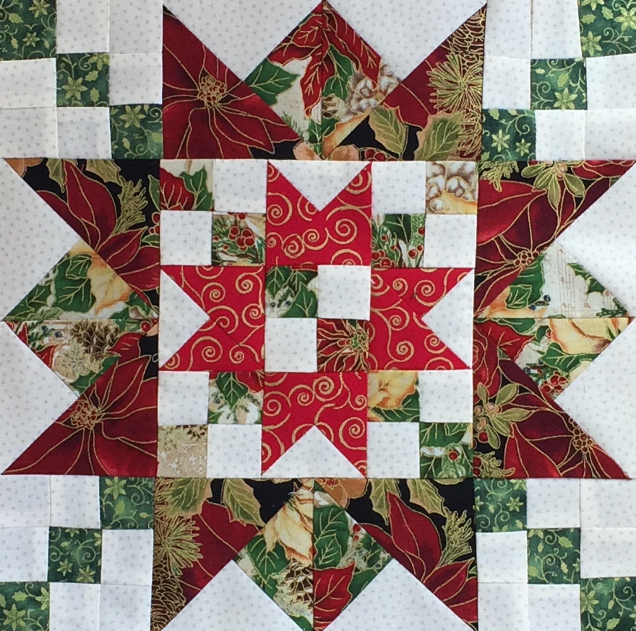 Beautiful 9 Double Christmas Star Chain Quilt Pre-cut Block Kits, L@@K ...