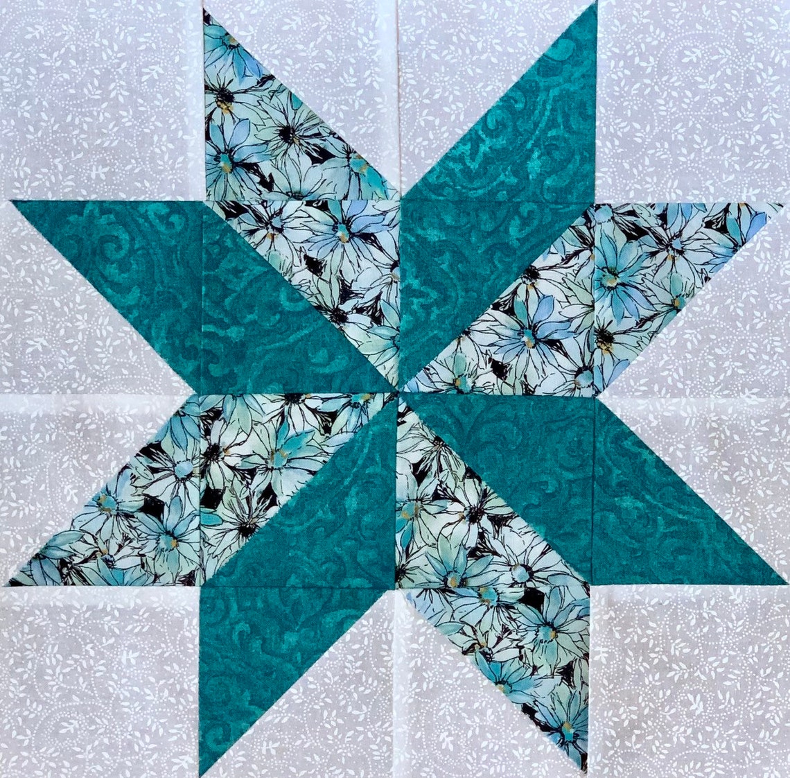 beautiful-9-teal-eight-point-star-quilt-pre-cut-block-kits-etsy