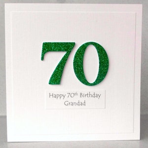 Handmade 70th Birthday Card, Personalized, Can Be Any Age, Dad, Grandad ...