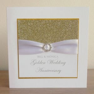 Carte de félicitations personnalisée pour 50e anniversaire de mariage d'or