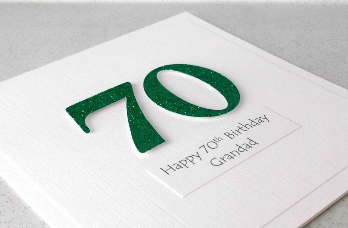 Handmade 70th Birthday Card Personalized Can Be Any Age | Etsy UK