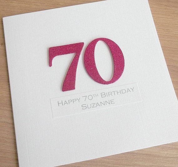 Handmade 70th Birthday Card Personalized Can Be Any Age - Etsy