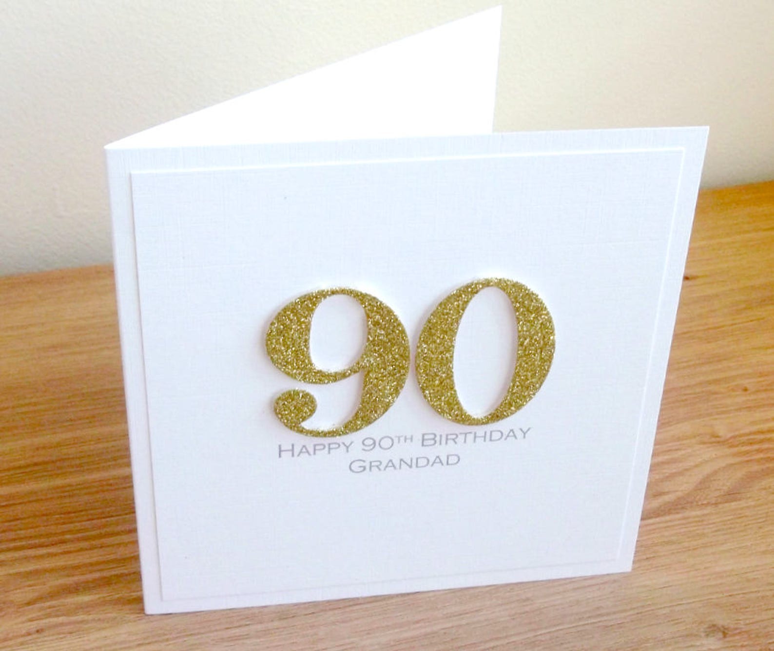 Handmade 90th Birthday Card Personalized Can Be Any Age or - Etsy