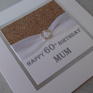 Carte d'anniversaire personnalisée pour les 60 ans, faite main, pour les 18 ans, 21 ans, 30 ans, 40 ans, 50 ans, 70 ans, 80 ans, 90 ans, 100 ans